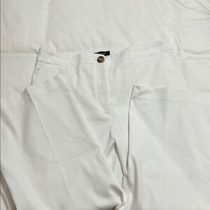 White Wide-Leg Trousers